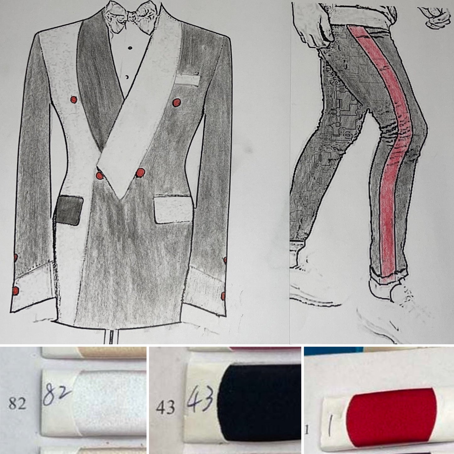 Classic with a twist - satin suit (View instructions below)